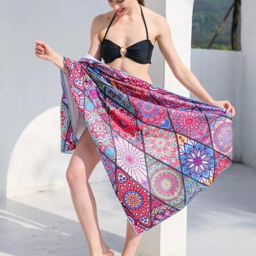 Quick Dry Swimming Towel 160x80cm Big Microfiber Beach Towel Non-Stick Sand Multifunction Swim Bath Towels Shawl Towel Beach Mat