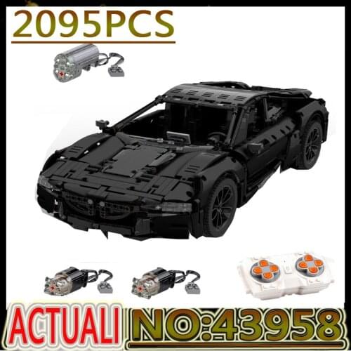 Hot High-Tech Building Blocks For Children BMWing I8 Building Blocks MOC-43958 Sports Car Model Kids Toy Birthday Christmas Gift