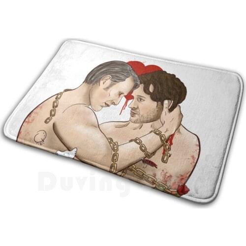 We Are Conjoined Mat Rug Carpet Anti-Slip Floor Mats Bedroom Hannibal Hannigram Lecter Murder Husbands Mads Mikkelsen Hugh Dancy
