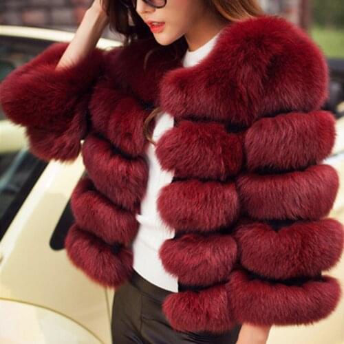 Separqi Pink Fur Coats