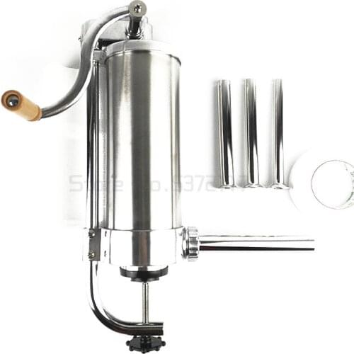 Homemade Manual Stainless Steel Sausage Filler Sausage Maker Sausage Syringe Kitchen Meat Tool Meat Sausage Stuffer