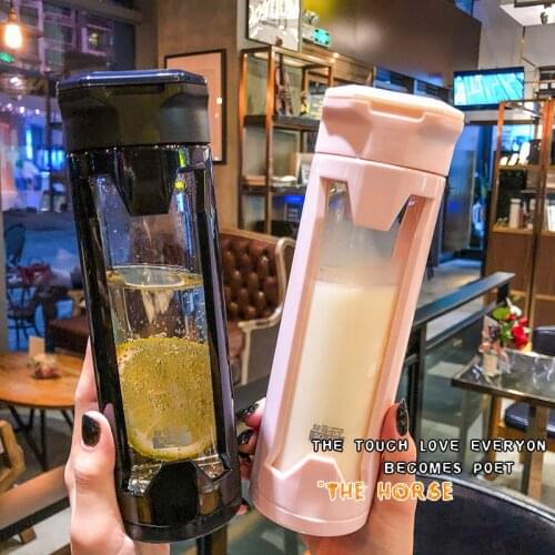 450ml Sports Water Bottles Plastic Glass Drink Water Cup Seal Drop-proof Shaker Mug Men Women Kids Student Protable Accessories