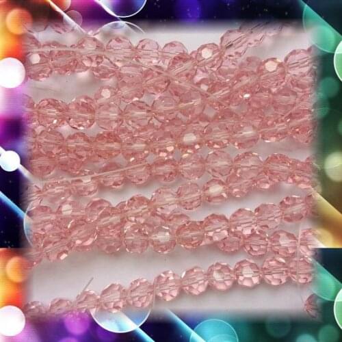 10mm Glass Faceted Bead(720pcs/Lot) Crystal Fashion Pink Glass Bead For Lampwork European Charms Perola Artesanato