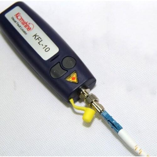 Optical Fiber Cable Tester Fiber Optic 10mW Mini Handheld VFL Fiber Break Checker 10Km Range 650+10nm Visual Fault Locator