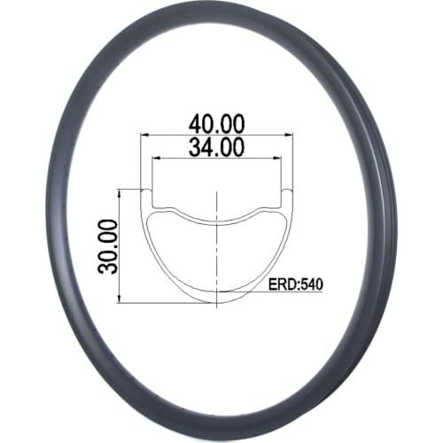 All Mountain 27.5ER Mtb Carbon Rims 650B Composite Fiber AM Bicycle Rings 40 mm Width 30mm Profile Tubeless Ready