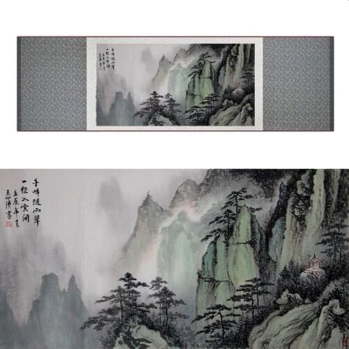 Top quality crane and great Wall Painting Home Office Decoration Chinese scroll painting Crane and tree painting 040705