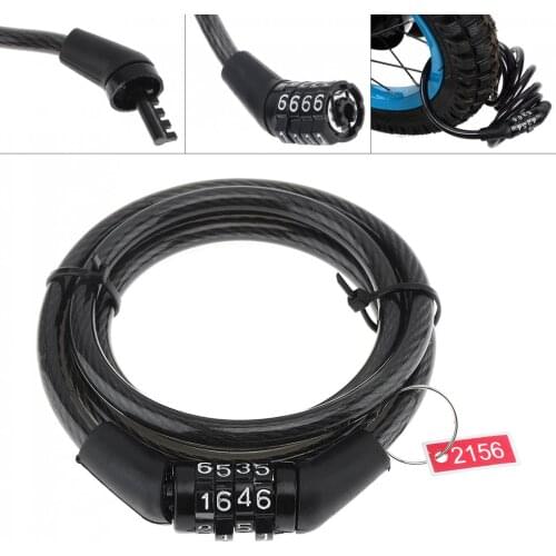 High Quality Portable Code Password Bike Combination Lock Bike Cable Lock Security Coded Steel Wiring Bicycle Safety Lock