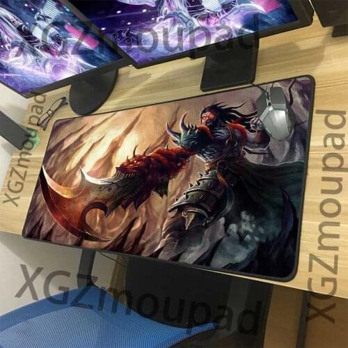 XGZ Anime Violent King Large Gaming Mouse Pad Black Lock Edge Custom Office Computer Desk Mat Non-slip for Lol Csgo Gamer Xxl