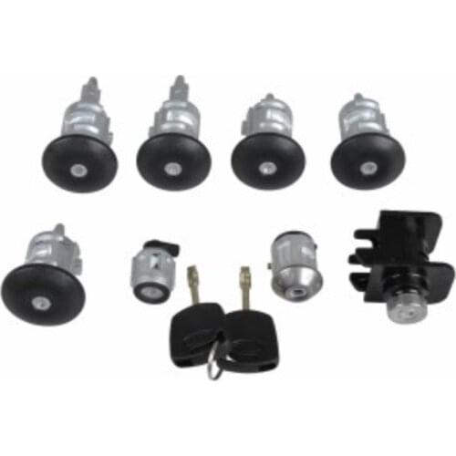 2T1AV22050AD 4425134 COMPLETE LOCK SET IGNITION SWITCH LEFT RIGHT DOOR LOCK TRUNK LOCK FOR FORD TRANSIT CONNECT 2002-2007 8PCS