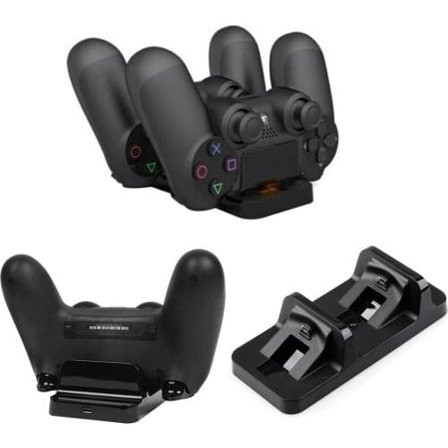 DC 5V Double Handle Chargers Dual USB Charging Dock Station Stand for Playstation4 PS4 DualShock 4 Wireless Controller