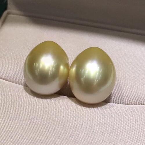MADALENA SARARA Saltwater Pearl Southsea Gold Pearl Loose Pearl For DIY Women Earrings 4pcs/lot