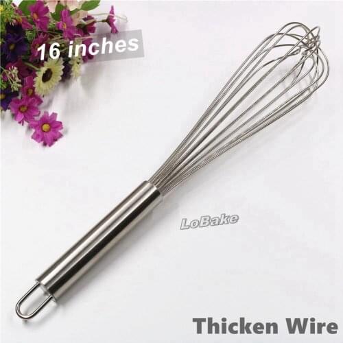 16 inches top quality thicken wire stainless steel eggs stiring frying surprise-egg cooking tools potato masher baking gadgets