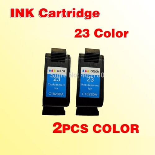2x color ink cartridges replace for23 for 23 C1823DDeskJet 710C 712C 720C 722C 810C 812C 815C 830C 832C 880C 895C 895Cxi