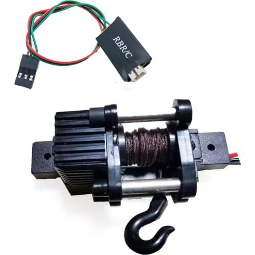4 Channels Wireless Remote Controller Receiver Metal Winch/ WPL Winch for 1/12 1/16 WPL MN RC Climbing Car Parts