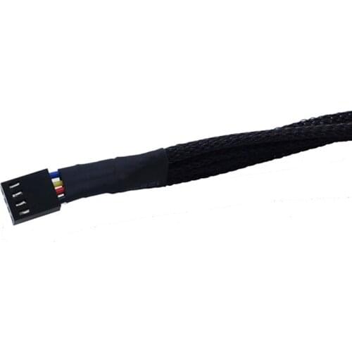 4 Pin Pwm Fan Cable 1 To 2/3/4 Ways Splitter Black Sleeved 27cm Extension Cable Connector 4Pin PWM Extension Cables