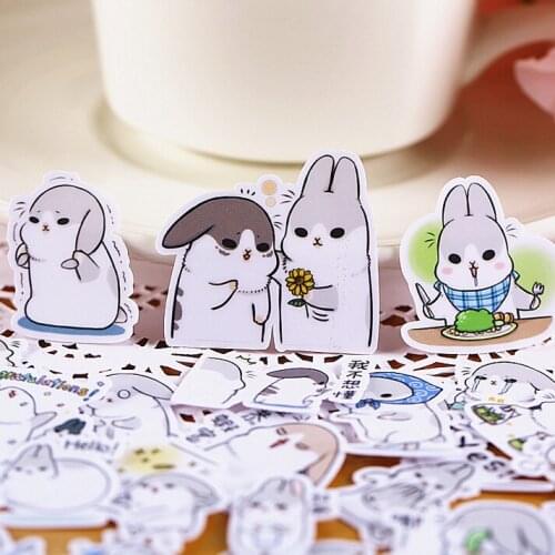 40pcs Creative cute self-made rabbit scrapbooking stickers /decorative sticker /DIY caft photo albums/LINE express Stick