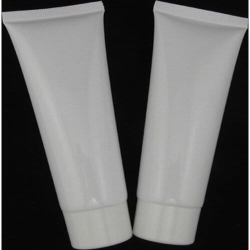 50pcs 80 ml white glossy soft plast tube , 80ml plastic cream lotion bottle ,PE plastic cosmetic packaging empty bottles