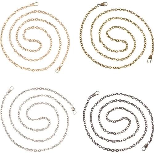 8pcs/set Bag Strap Chains Iron Cable Chains with Clasps Bag Accessories Purse Buckles Women Shoulder strap Mixed Color