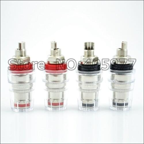 8pcs High Performance Rhodium plated binding post for Amplifier Speaker 4mm Banana plug connector