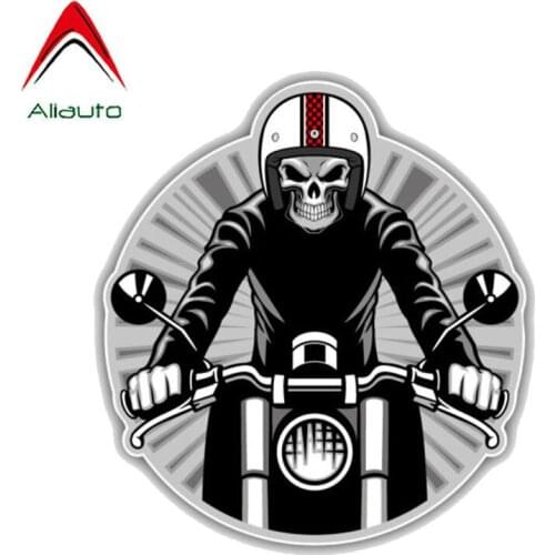 Aliauto Fashion Auto Decoration Evil Biker Car Sticker High Quality PVC Decal for Toyota Chevrolet Hyundai Kia Lada , 11CM*13CM