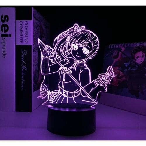 Anime Demon Slayer 3D Lamp Kimetsu No Yaiba Tsuyuri Kanao Light for Bedroom Decor Child Kids Birthday Gift Manga Lamp