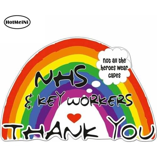 HotMeiNi 13cm x 9cm for Thank You Sign Car Stickers Waterproof Decal Vinyl Material Car Styling Custom Printing Decoration