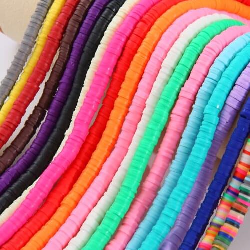350Pcs 4mm Flat Round Polymer Clay Beads Chip Disk Spacer Slice Beads For DIY Jewelry Making Handmade Bracelet Necklace Earrings
