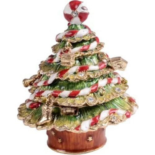 Christmas decoration box Christmas tree small jewerly trinket Christmas ornament jewelry case birthday gift for her/him