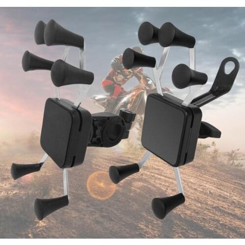 Bicycle Mobile Phone Holder Rotating Silicone Six-jaw Car Handle Motorcycle Handlebar Holder For 3.5-6 Inch Phone
