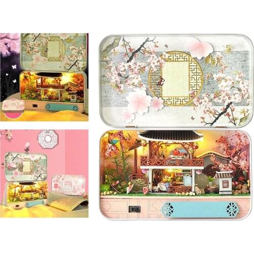DIY Wood LED Theatre Dollhouse Handicraft Creative Spring Retro House Kit
