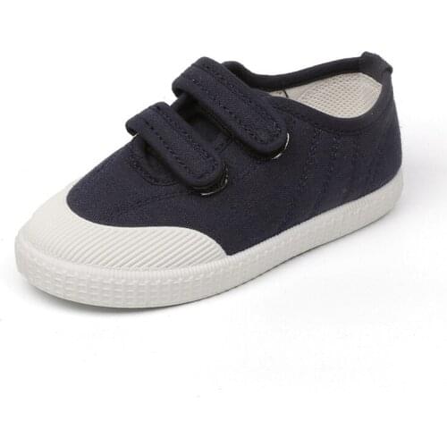 Classic Children Canvas Shoes Boys Girls Kids Casual shoe Student Comfortable Hook Loop Childrens Walking shoes For all seasons