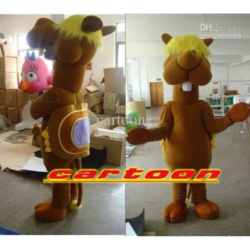 Brown camel Mascot Costume Cosplay Party Game Dress Outfit Advertising Halloween Adult