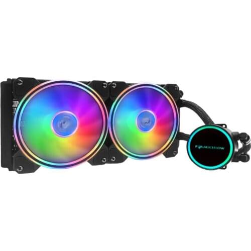 CPU Cooler Silent PWM Fan Colorful RGB Radiator with FEP Polymer Water Cooling Pipe 120mm Low Profile for intel/amd/LGA