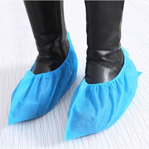 Hot 100pcs Thickening Non-woven Shoe Cover Non-slip Shoe Cover Shoe Covers Disposable Non Slip Shoes Cover Bootie Dropshipping