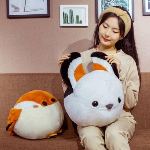 Cute Round Simulation Sparrow Doll Plush Toy Animal Stuffed Toys Childrens Toys Home Decoration Gifts