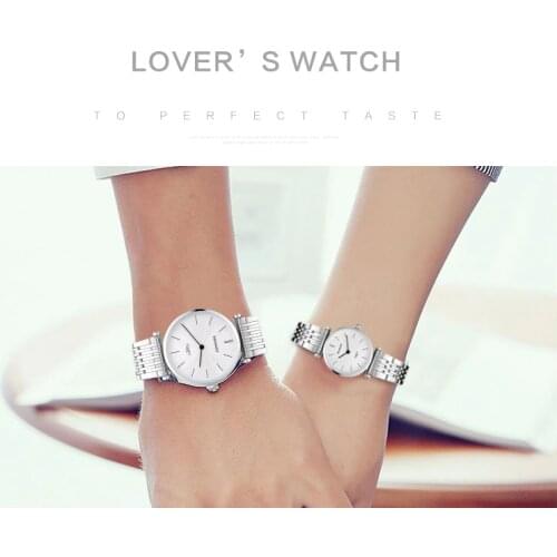 Men quartz watches fashion lovers watch women watches set 2019 BOAMIGO brand steel wristwatches Ultra thin relogio masculino