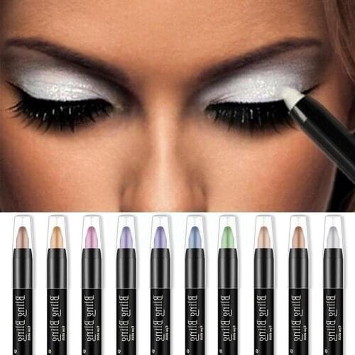 10-color Eyeshadow Stick Pearlescent Eye Shadow Pen Long Pen Stick Pen Lasting Makeup Eyes Matte Silkworm Highlight Lying F2D6
