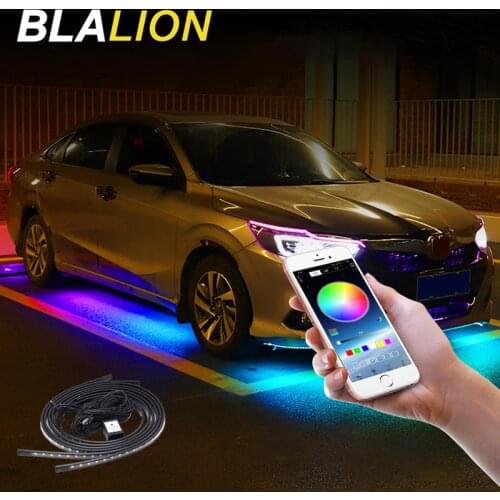 Car Underglow Light Neon Light Underbody System Kit LED Chassis Light Sound Control APP 12V IP68 5050SMD Dream Colors RGB Strips