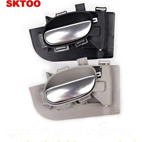 SKTOO CHROME AND BLACK INTERIOR DOOR HANDLE FOR PEUGEOT 206 207 C2