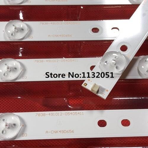 9PCS LED Strips A-CNK49D656 7838-491012-0540511 For To shiba 49L310U 49L420U LC490DUY-SHA2 K490WDR1
