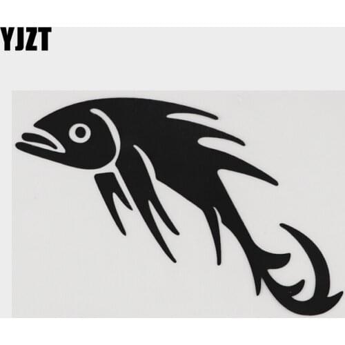 YJZT 13.3CM×8.8CM Personality Marine Animal Decal Fish Car Sticker Vinyl 18A-0170