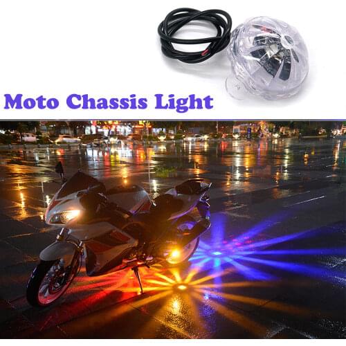 1x LED Motorcycle Atmosphere Lamp Car Moto Chassis Light Electric Motorbike Flash Strobe Lights Strip Decoration Led Accessories