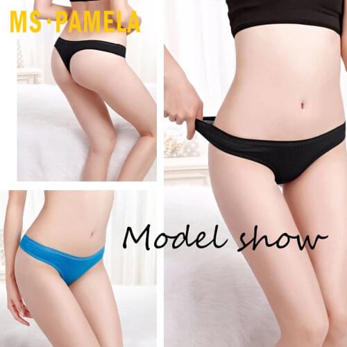 3PCS/Set G-string Panties Cotton Womens Underwear Thong Sexy Panties Female UnderpantsSolid Color Pantys Lingerie M-XL
