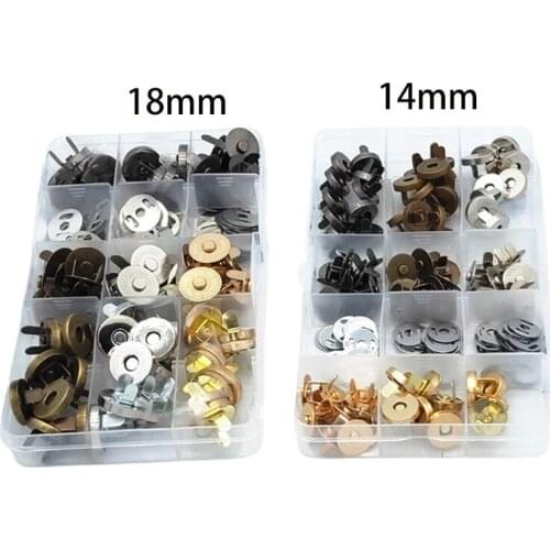 40Pcs 14/18mm Automatic Buckle DIY Handwork Apparel Supplies Magnetic Snaps