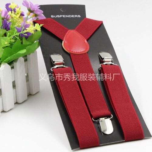 2.5X85CM Children Suspender Y-back Adjustable Clip-on Elastic Suspender Children Belts Strap Choose colors, 500PCS