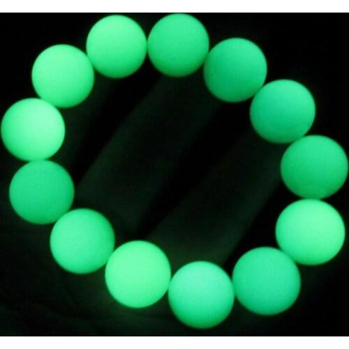AAA+++ 16mm Glowing In The Dark JADE BEADS BRACELET HEALING K2