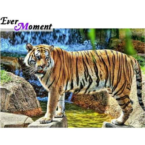 Diamond painting tiger rock diy 5d diamond embroidery full rhinestones animal series square drill mosaic kit needlework ASF792