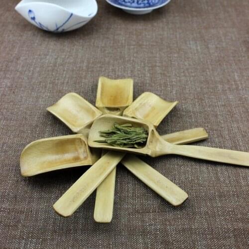 Bamboo Tea Spoon Salt Scoop Curved Teaspoon Measurement Kungfu Tea Leaves Acessories F20173710