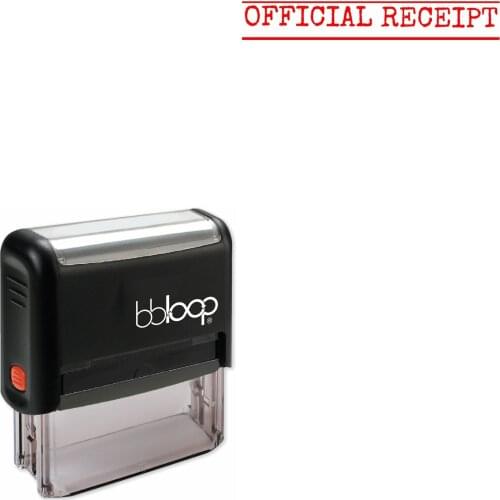 Bbloop 'OFFICIAL RECEIPT' Self-Inking Office Stamp, Rectangular Typewriter Style