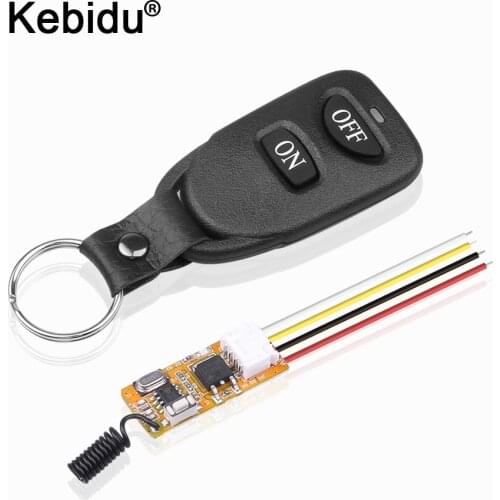 Kebidu 433 MHz Wireless Remote Control Switch Receiver Module 3V-12V 433 MHz Transmitter Remote Control For Light LED